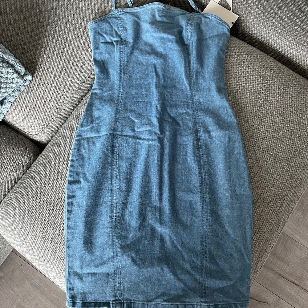 LAST 1 | Light Denim Mini Dress - Picture 2 of 3